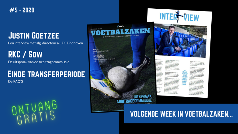 Aankondiging VoetbalZaken 5-2020