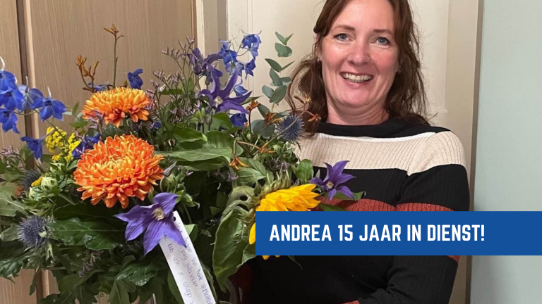 andrea 15 jaar in dienst